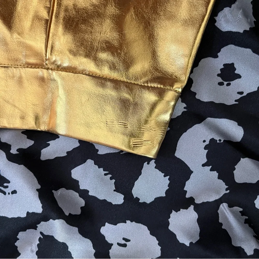Gold Ruffle High-Waisted Shorts - Picture 3 of 3